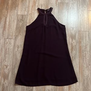 A-line high neck dress